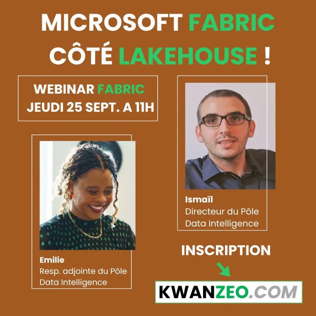 Visuel du webinaire « Microsoft Fabric, côté lakehouse » du 25 septembre 2025