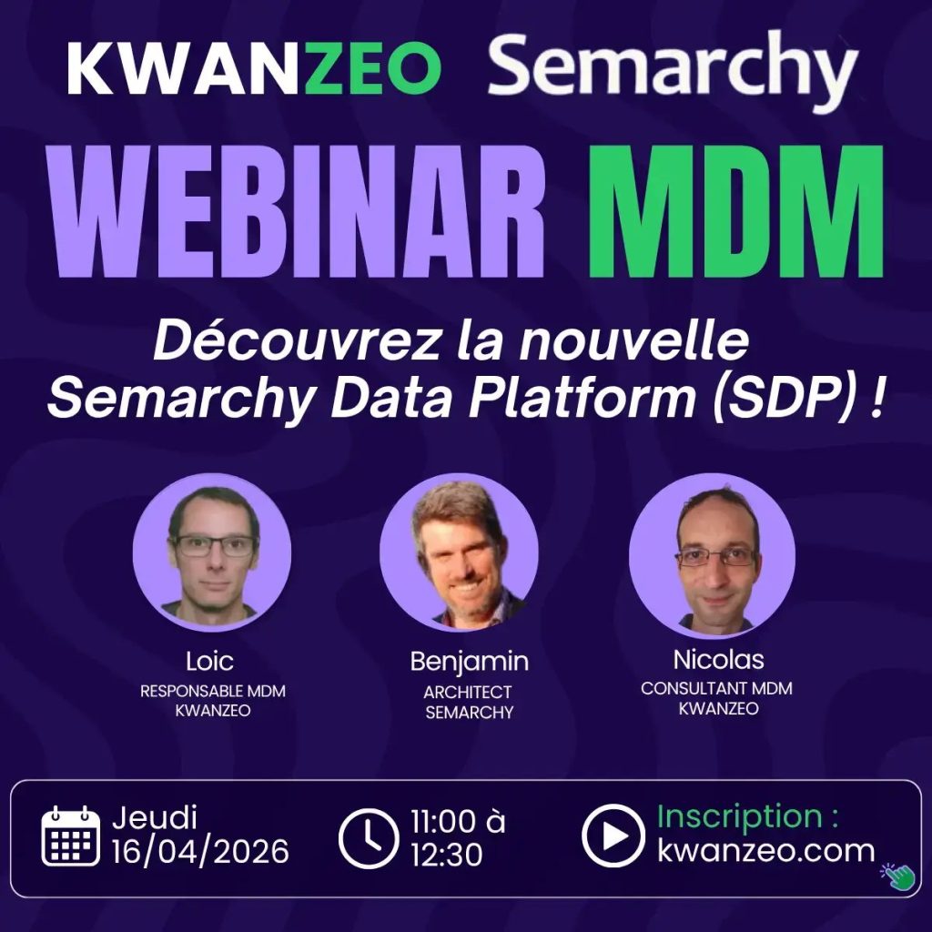 Visuel du webinaire MDM « Découvrez la nouvelle Semarchy Data Platform SDP » du 16 avril 2026