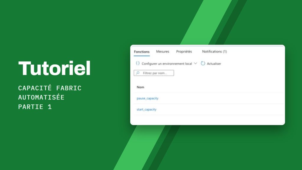 Tutoriel Capacité Fabric automatisée Partie 1 : Planification des exécutions de la Function App pour démarrer et arrêter la capacité Fabric