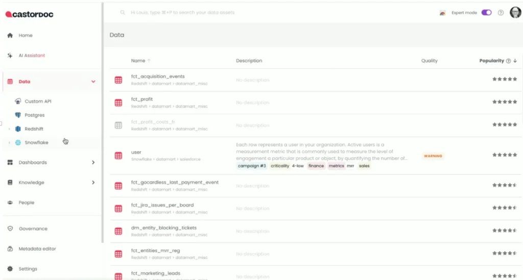 Catalog de Coalesce : enrichissement du data catalog, lignage des données et gestion des métadonnées
