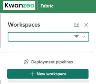Création d'un nouveau workspace dans Microsoft Fabric.