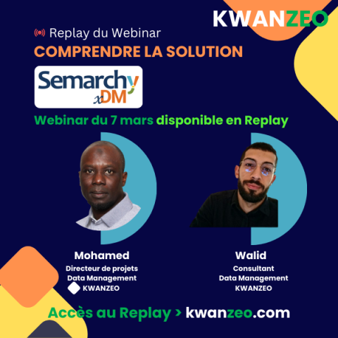 Visuel du replay du webinaire « Comprendre Semarchy xDM » du 7 mars 2025 à 11 h