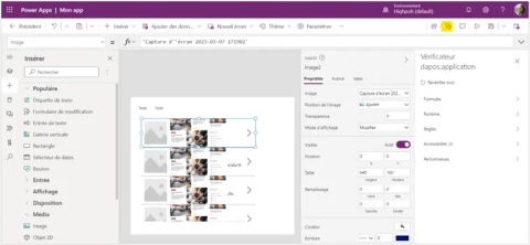 Vérificateur d’accessibilité dans Microsoft Power Apps Studio