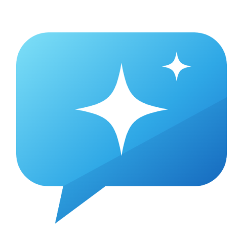 Icône Data Agents : bulle de dialogue avec une étincelle, symbole de l'IA