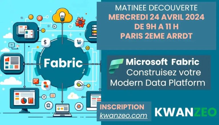 Café Data Microsoft Fabric organisé par Kwanzeo le 24 avril 2024 à Paris