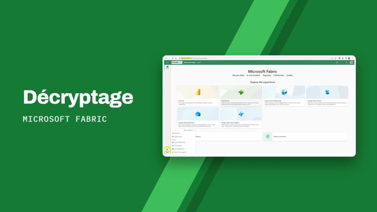 Décryptage Microsoft Fabric : Page d'accueil de Microsoft Fabric dans le service Power BI en 2023, avec les expériences Power BI, Data Factory, Data Engineering, Data Science, Data Warehouse et Real-Time Analytics