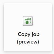 Composant Copy Job dans la page Data Factory de Microsoft Fabric