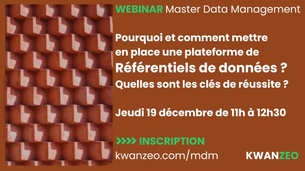 Webinar "Pourquoi et comment mettre en place une plateforme de Master Data Management" Le jeudi 19 décembre à 11h