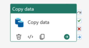 copie d'ecrant déplacement des données avec copy data