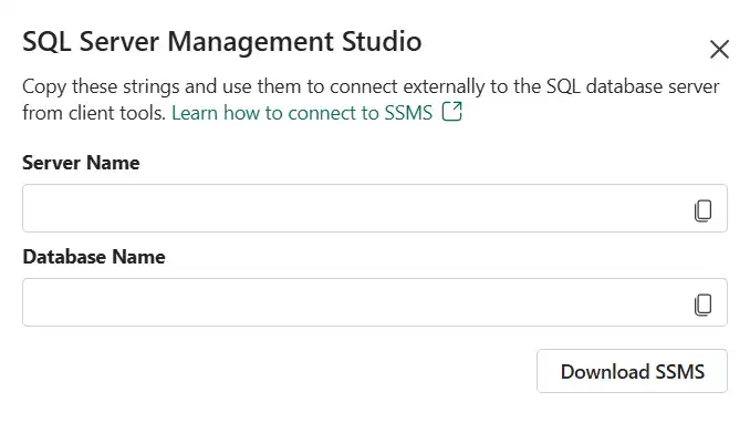 Exemple d’utilisation de SQL Server Management Studio (SSMS).
