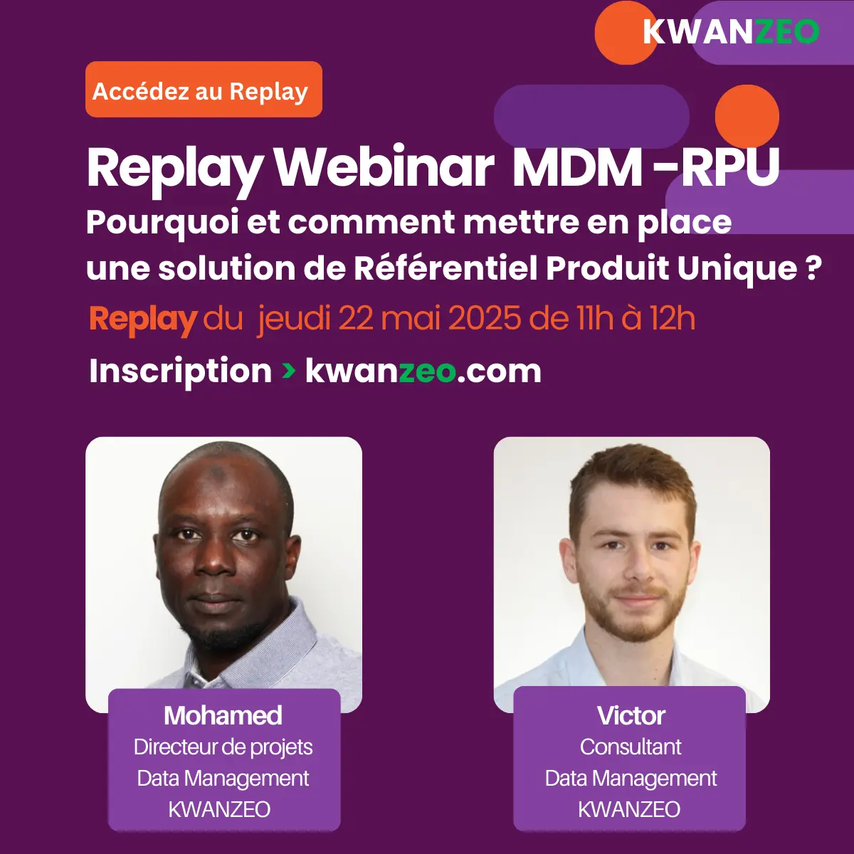accès au replay du webinaire Référentiel Produit Unique