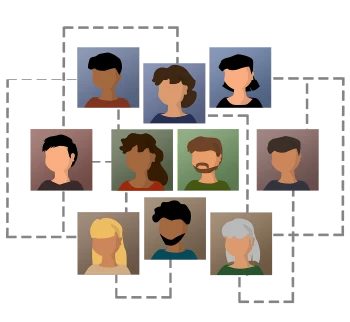 Illustration représentant un organigramme RH