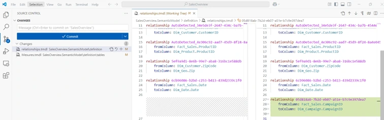 Interface Power BI montrant l’ajout d’une relation entre deux tables dans le modèle de données.
