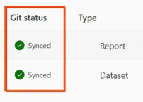 Fenêtre de confirmation indiquant que la synchronisation avec le référentiel Git a été effectuée avec succès.