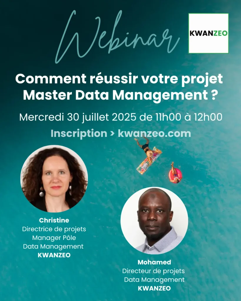 Webinar : Clés de réussite d'un projet Master Data Management le 30 juillet 2025 à 11h